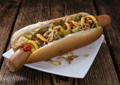 hotdog aus der hotdog schleuder food truck